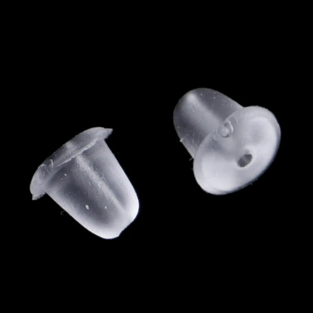 Pendientes de silicona para pendientes Tapón de oreja de silicona Tuercas  de oreja Broche de pendien Fanmusic