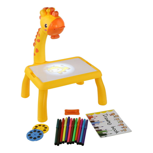 Proyector LED para niños mesa de dibujo de arte juguetes para Tmvgtek niños  tablero de pintura de escritura escritorio proyección Musical juguete  educativo para Aprendiza
