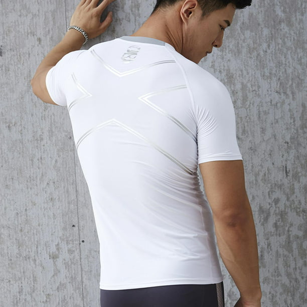 Camiseta de Hombre secado rápido de compresión Camisa de Mens Compression  Shirt
