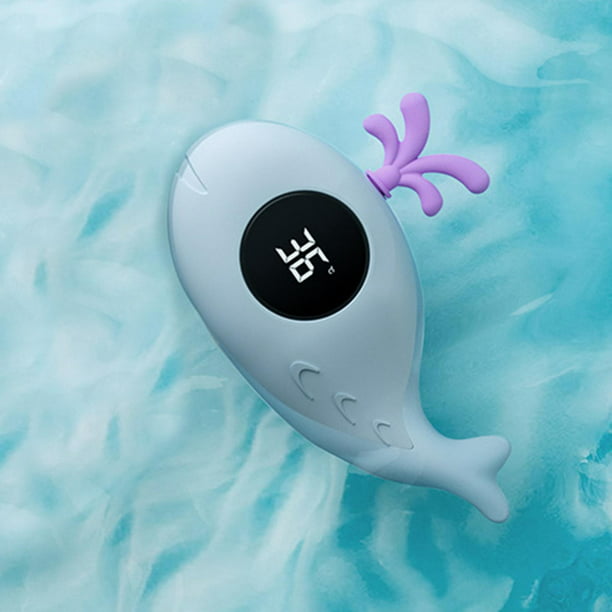 de temperatura Dibujos animados con pantalla LED Juguetes Seguridad  Temperatura de para bañera de ballenas azules CUTICAT Sensor de temperatura  del baño