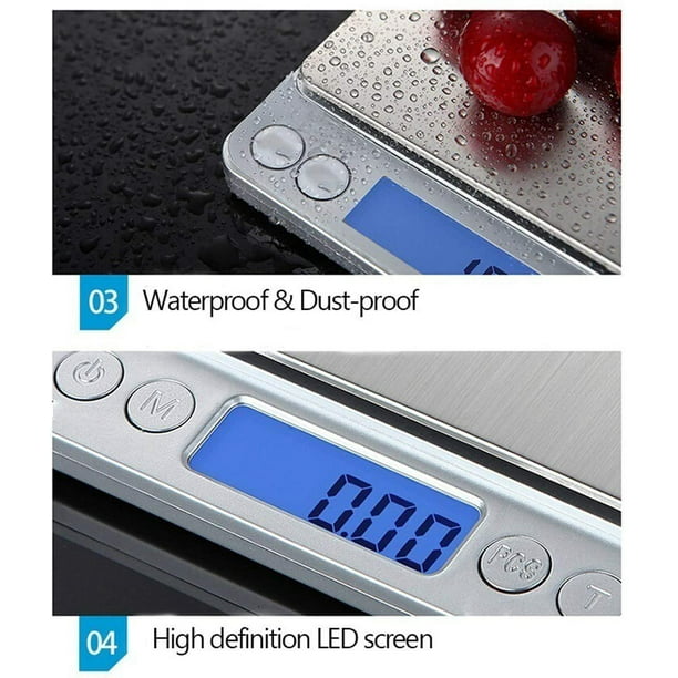 Báscula digital 6.6 lbs/0.00 oz Escala inteligente de conteo de pesos de  acero inoxidable de alta precisión Kitchen Food Scales para fábricas