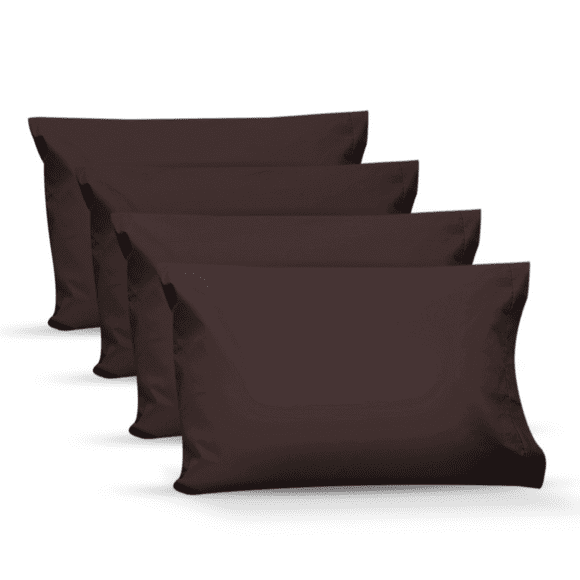 4 fundas de almohada percal 200  estándar  chocolate rebeca sábanas 200 4 fundas de almohada percal 200