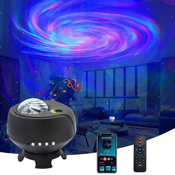 Proyector de estrellas, proyector de galaxia, luz nocturna con control  remoto y altavoz de música Bluetooth, luz de cielo para  bebé/dormitorio/sala de