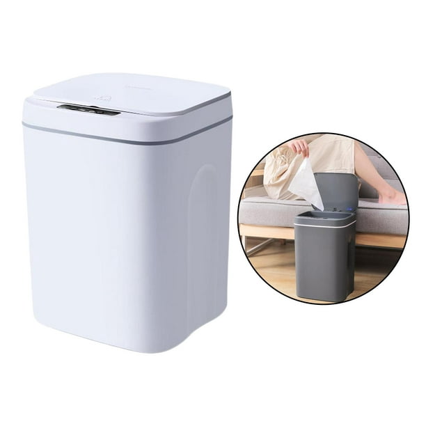  Cubo de basura con sensor automático de 13 galones, cubo de  basura sin tacto, cubo de basura de cocina sin contacto, cubo de basura de  baño de alta capacidad con tapa