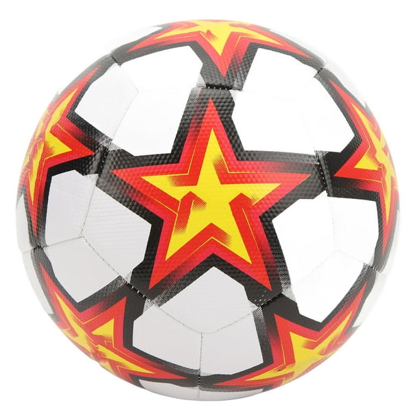 Balones de fútbol tradicionales envueltos en hilo de nailon tamaño 5  balones de fútbol deportivos forro elástico multiusos patrón de estrella