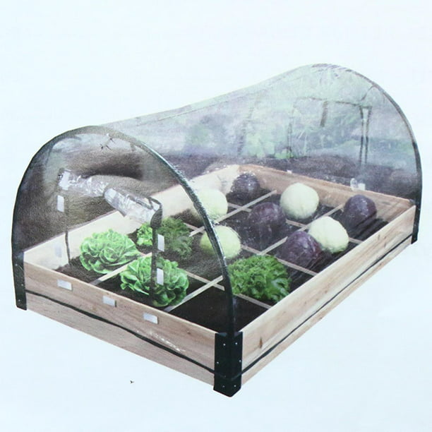  PONABV Mini invernadero de 5.8 pies para interiores y  exteriores, mini invernaderos portátiles de tomate para plantas de interior  con puertas grandes con cremallera y cubierta transparente de polietileno  transparente al