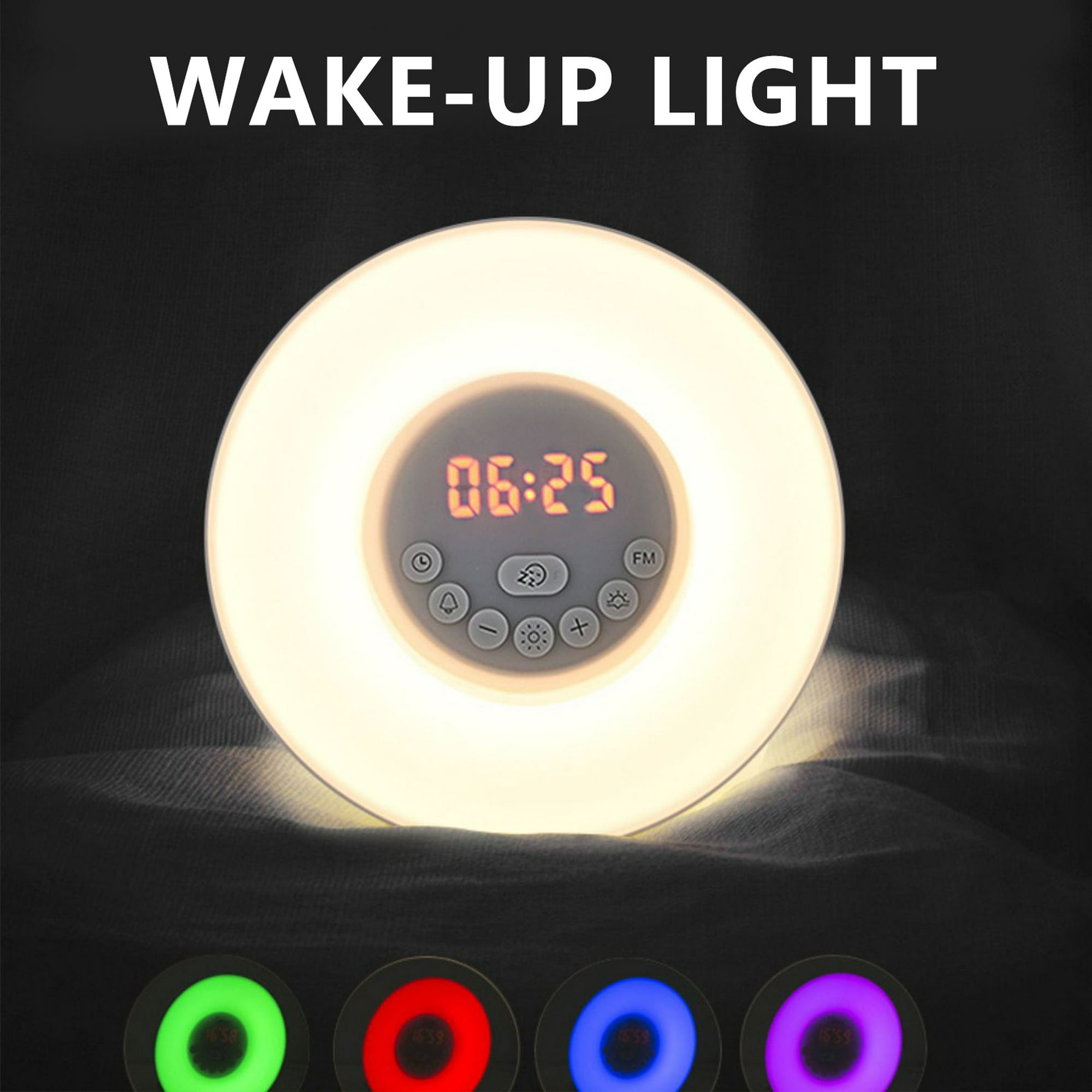 Reloj despertador al amanecer, smart wake up light funciona con