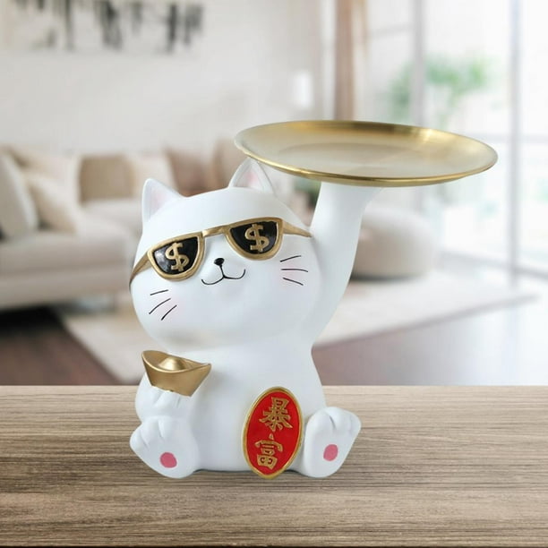 LLAVERO PORCELANA GATO BLANCO