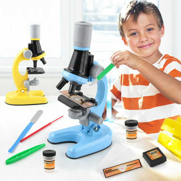 Microscopio para niños, juguetes, muestras, laboratorio científico