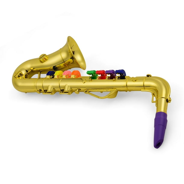 Trompeta Saxofon De Juguete Para Niños Metalica Set De 2 Instrumentos  Regalo
