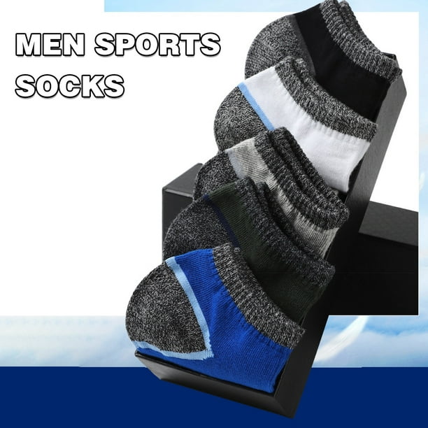 Calcetines de trabajo para hombre, 5 pares de calcetines de algodón  atlético a rayas de tamaño más grande, que absorben la humedad, para  entrenamiento