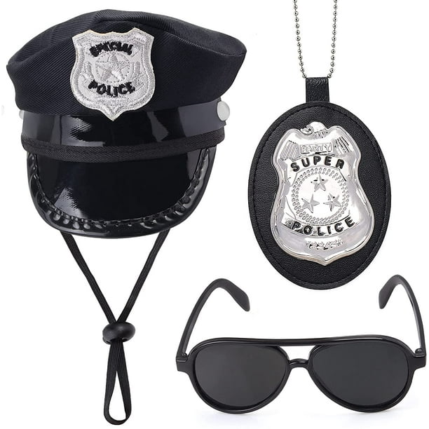 Yewong Juego de accesorios para disfraz de policía para mascotas, perro,  gato, sombrero de policía, Casa de los Tesoros
