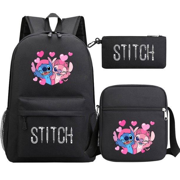 Mochila Stitch Para Libros Escolares Y Niñas, Al Bolso Color Style 20