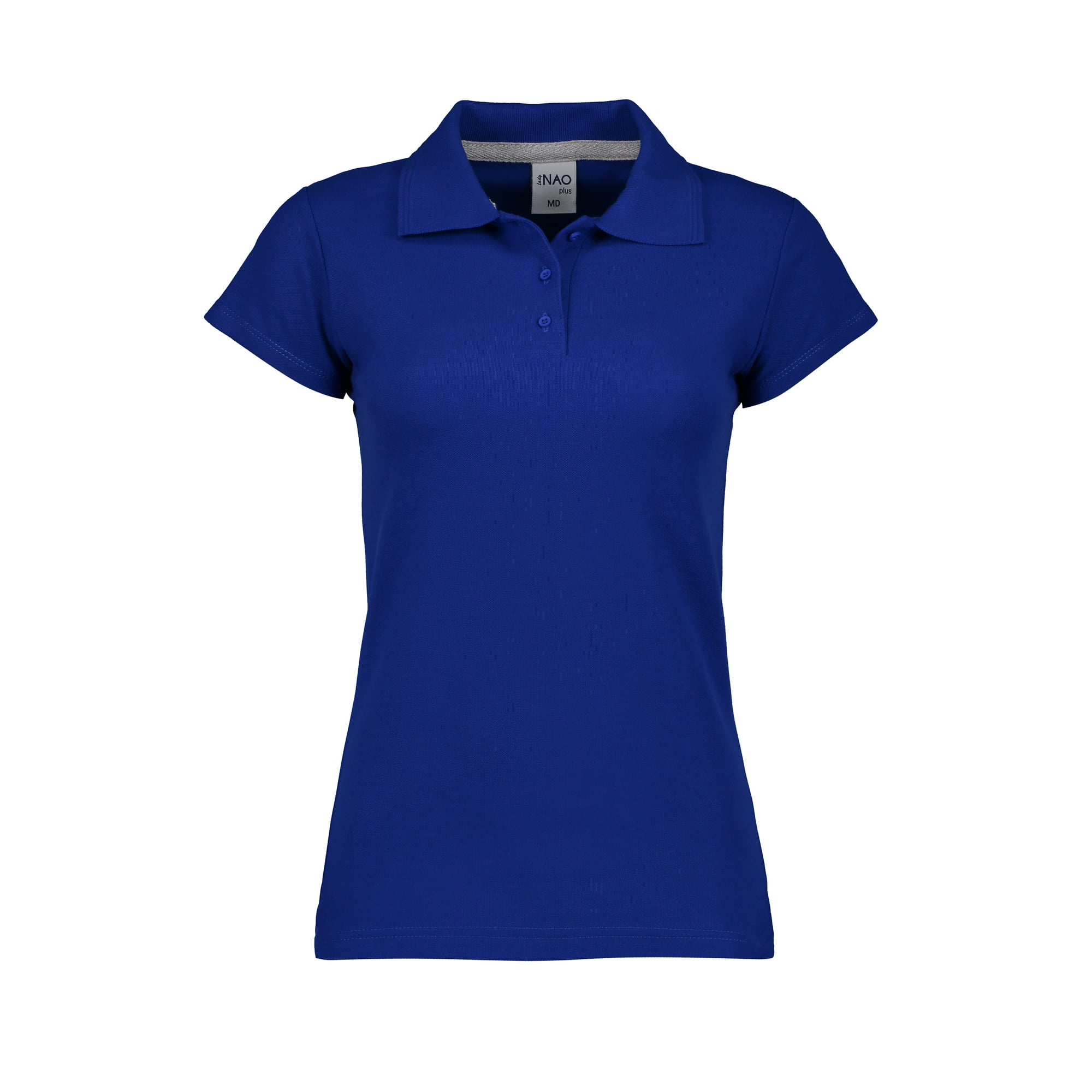 Tipo Polo Dama Piqué 100% algodón color Azul Grande NAO Playera Tipo Polo Lady | en línea
