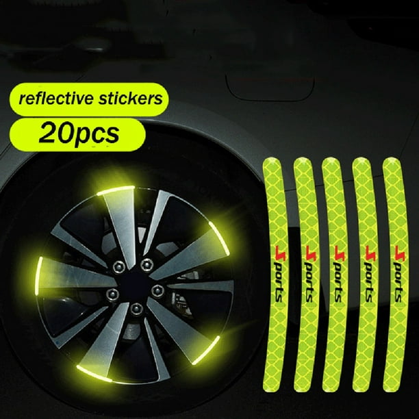  NightStk 20 pegatinas reflectantes para cubo de rueda