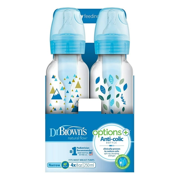 Dr. Brown's Biberones anticólicos Natural Flow - 8oz - Paquete de 3