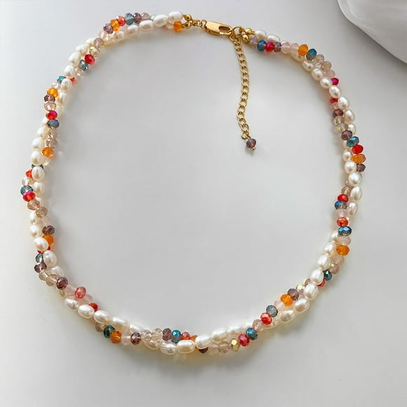 gargantilla de perlas cultivadas collar de perlas escogidas a mano colgante de perlas vintage reg tunc sencillez