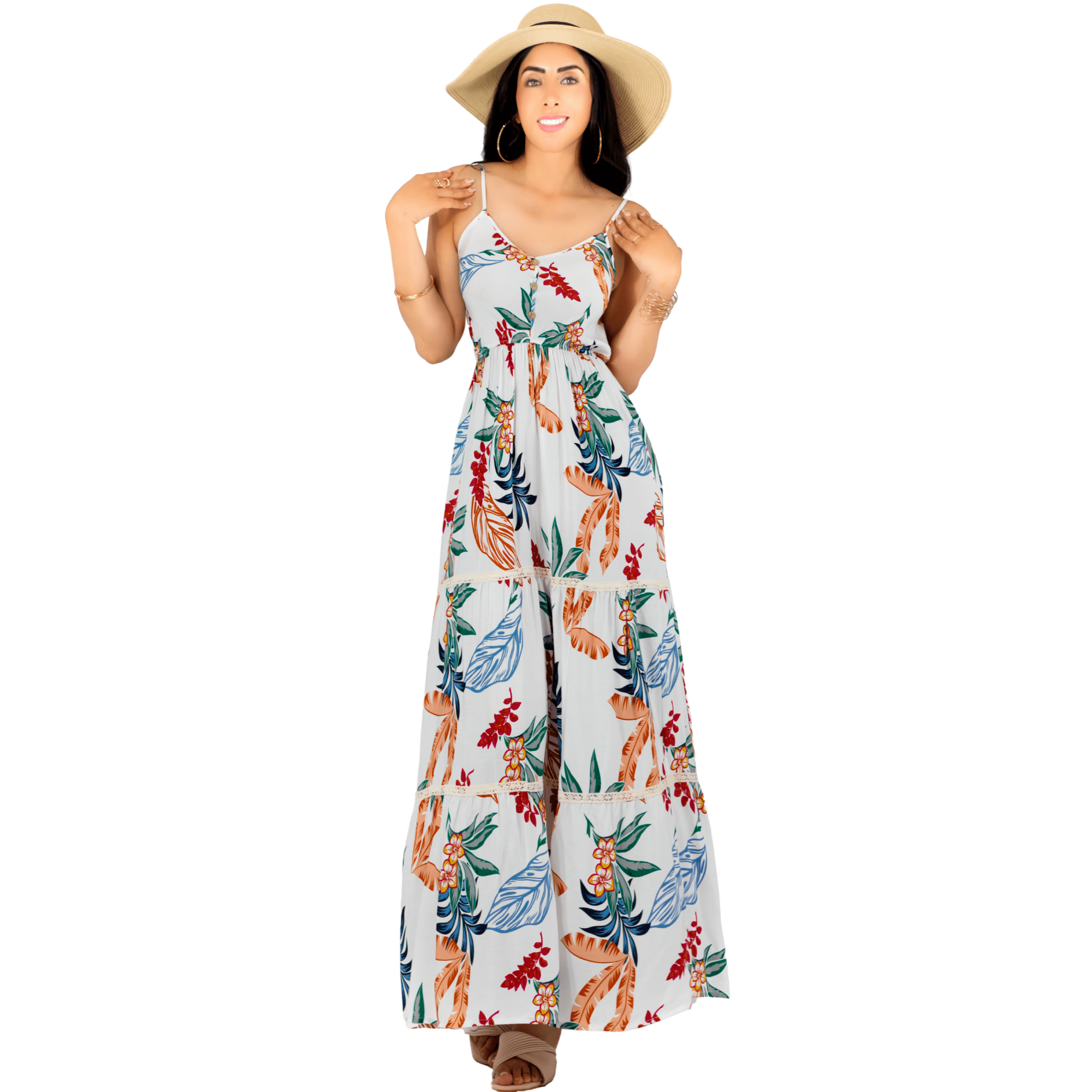 Vestido maxi casual mujer largo cómodo de tirantes