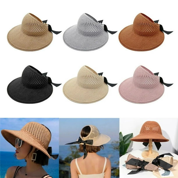 Gorra Mujer Visera Sombrero De Ala Larga Moda Verano Playa