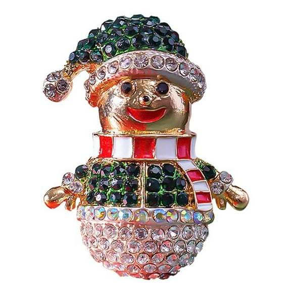 minnieouse christmas snowman brooch sparkling rhinestone pin cardigan sweater jewelry decoration dre minnieouse ap00713401