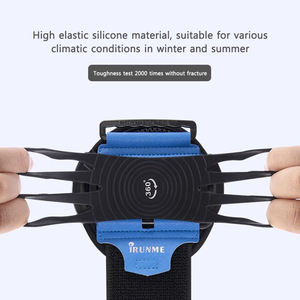 Bolsillo para teléfono móvil para correr, soporte para teléfono móvil con  rotación de 360 para muñeca para todos los teléfonos con pantalla, brazalete  para teléfono móvil con llavero para correr en