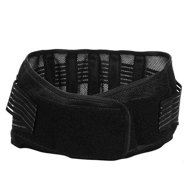 Cinturón lumbar de cuero, soporte lumbar para hombre y mujer, tratamiento  de disco herniado y alivio del dolor, trabajo/gimnasio (talla XL/XL)