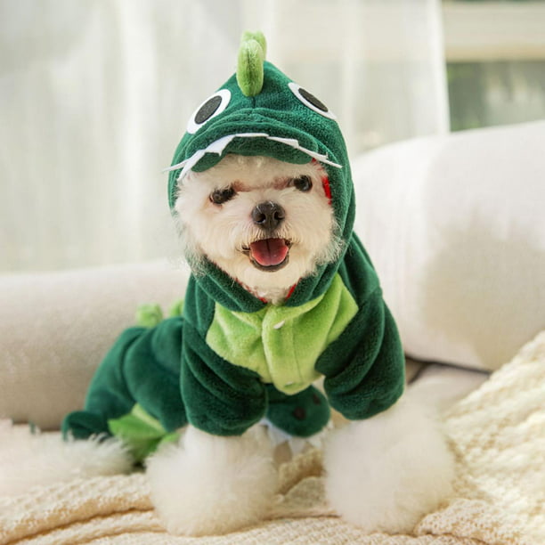Ropa para perros pequeños dinosaurios, vestido verde suave y elegante, trajes para mascotas, pijamas Salvador Disfraz de mascotas | Walmart en