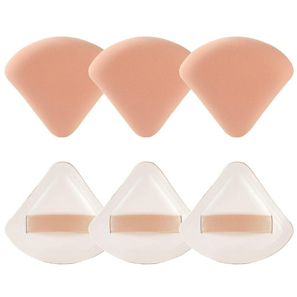 6pcs maquillaje esponja polvo soplo triángulo polvo soplo base mezcla  belleza