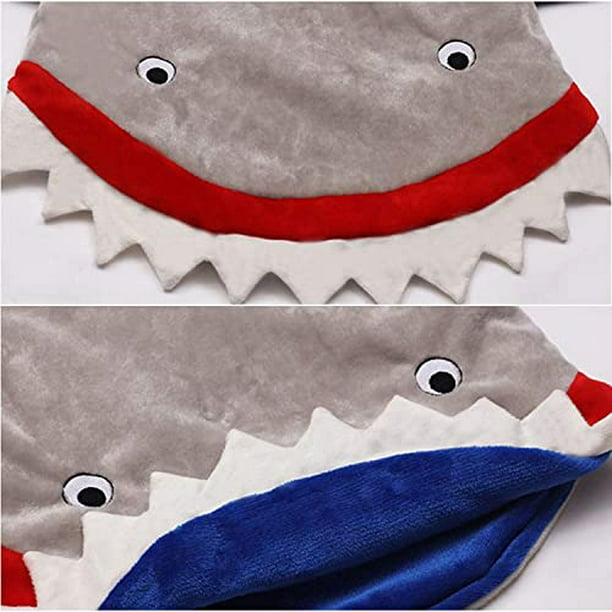 Biapian Manta de tiburón, manta de tiburón bebé para niños, manta de forro  polar suave y cálida para niños, manta de tiburón azul, regalo para los