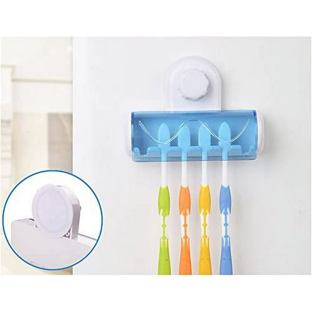 Portacepillos de dientes, portavasos multifuncional para cepillos de dientes  montado en la pared, con dos vasos de mano, adecuado para diferentes tipos  de familias JM