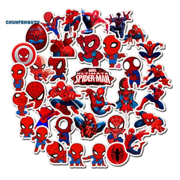 Paquete de pegatinas y tatuajes de Marvel Spiderman (más de 300