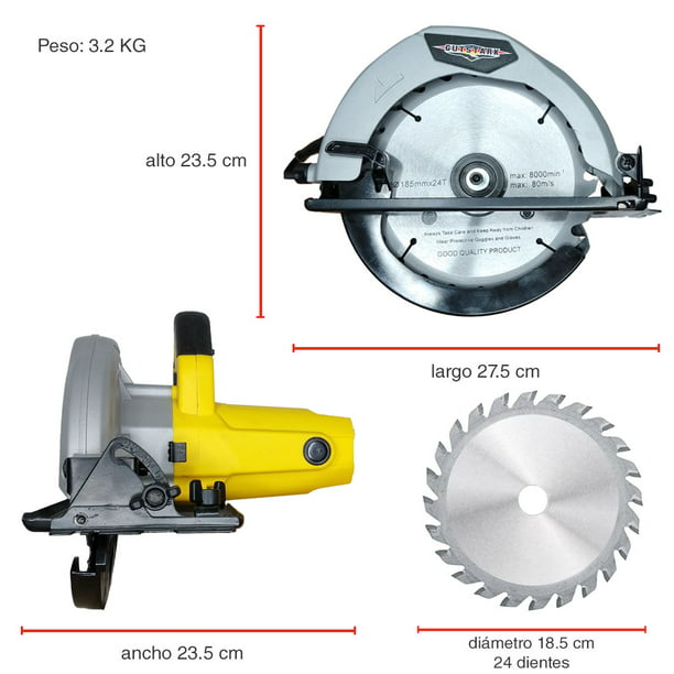 Mini sierra circular 4.Amp 4-1/2 pulgadas sierra circular compacta 3500RPM sierras  circulares eléct Irfora Sierra circular eléctrica