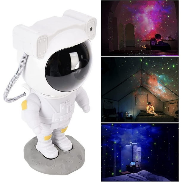 Proyector Space Buddy, proyector de estrellas Galaxy Light, proyector de luz  nocturna de astronauta con temporizador de control remoto, lámpara de  escritorio con luces LED adecuadas para niños
