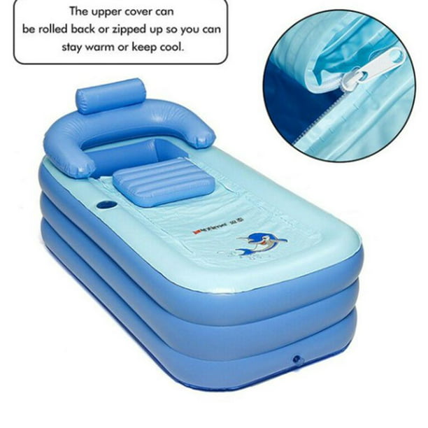 Bañera plegable portátil para adultos y niños, bañera inflable