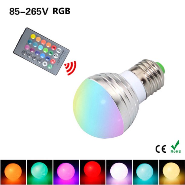 Bombilla LED recargable USB-C, bombilla con Control remoto, 5V, 7W