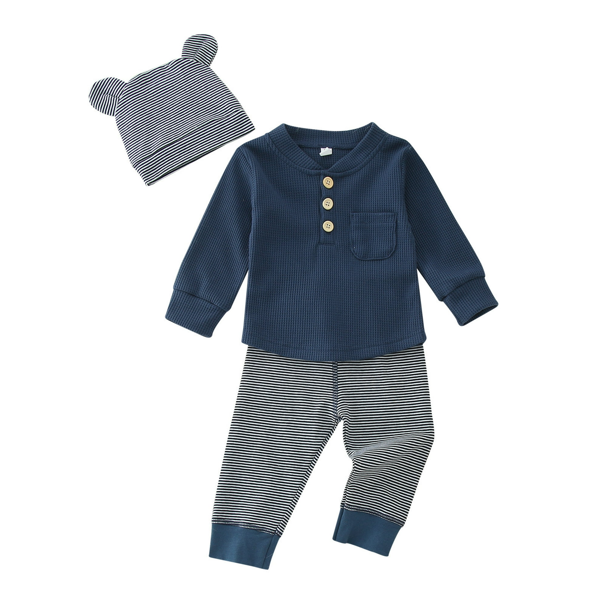 Gibobby Conjunto deportivo para niños Ropa para bebé recién nacido, infantil,  floral pantalones sombrero, ropa para niña pequeña(Gris,0-3 Meses)