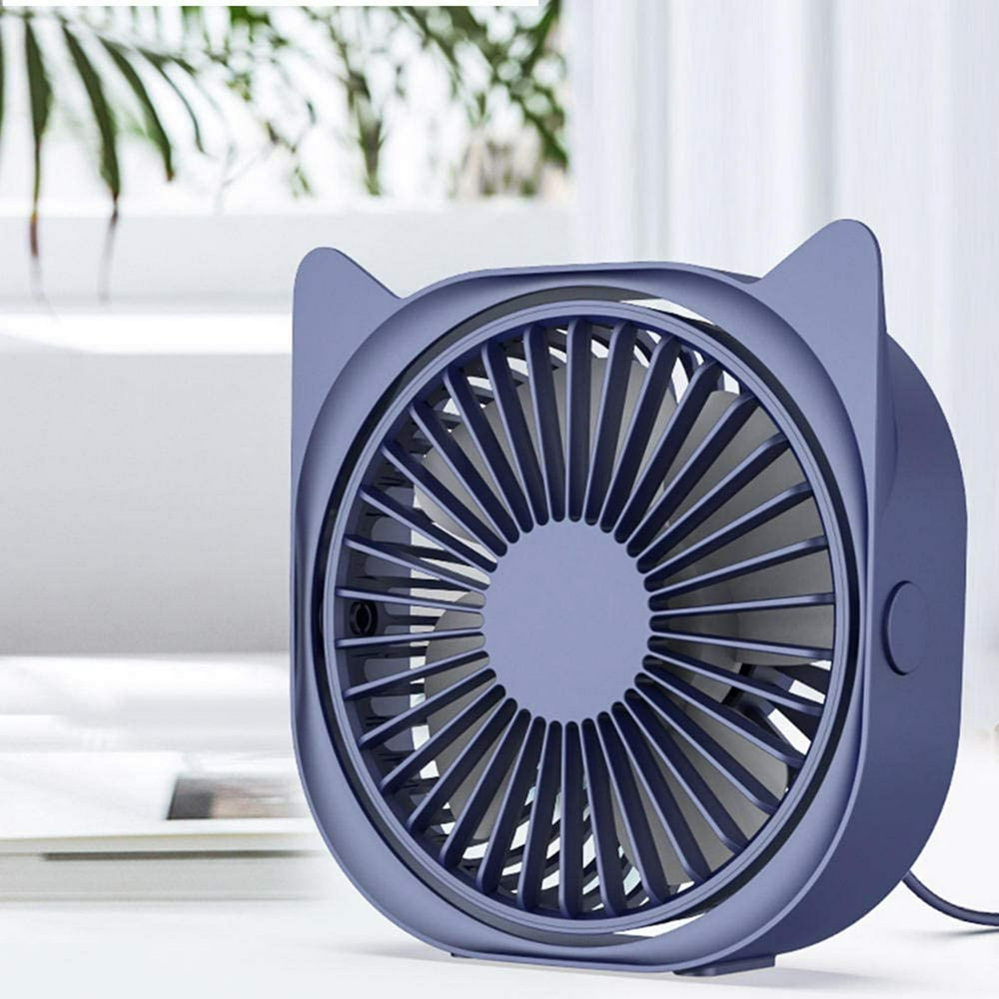 Mini ventilador de 4 pulgadas con construcción de metal, potente alimentado  por USB, escritorio de rotación de 360°, ventiladores USB de refrigeración