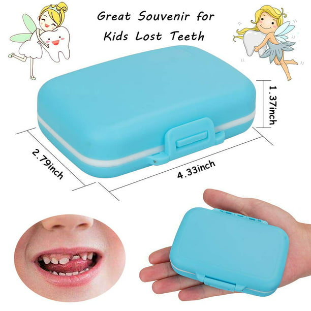 Caja de recuerdo de dientes de leche, pp Caja de mantenimiento de dientes  para niños para niños, impresa en inglés para mantener la memoria de los  niños Levamdar WMZL-1412-1
