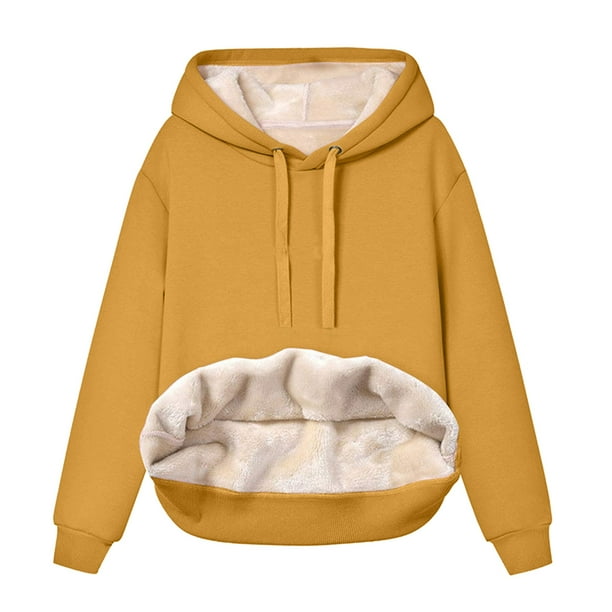 Gibobby Sudadera oversize mujer, Sudaderas de manga larga con capucha para  mujer, suéteres de forro Gibobby