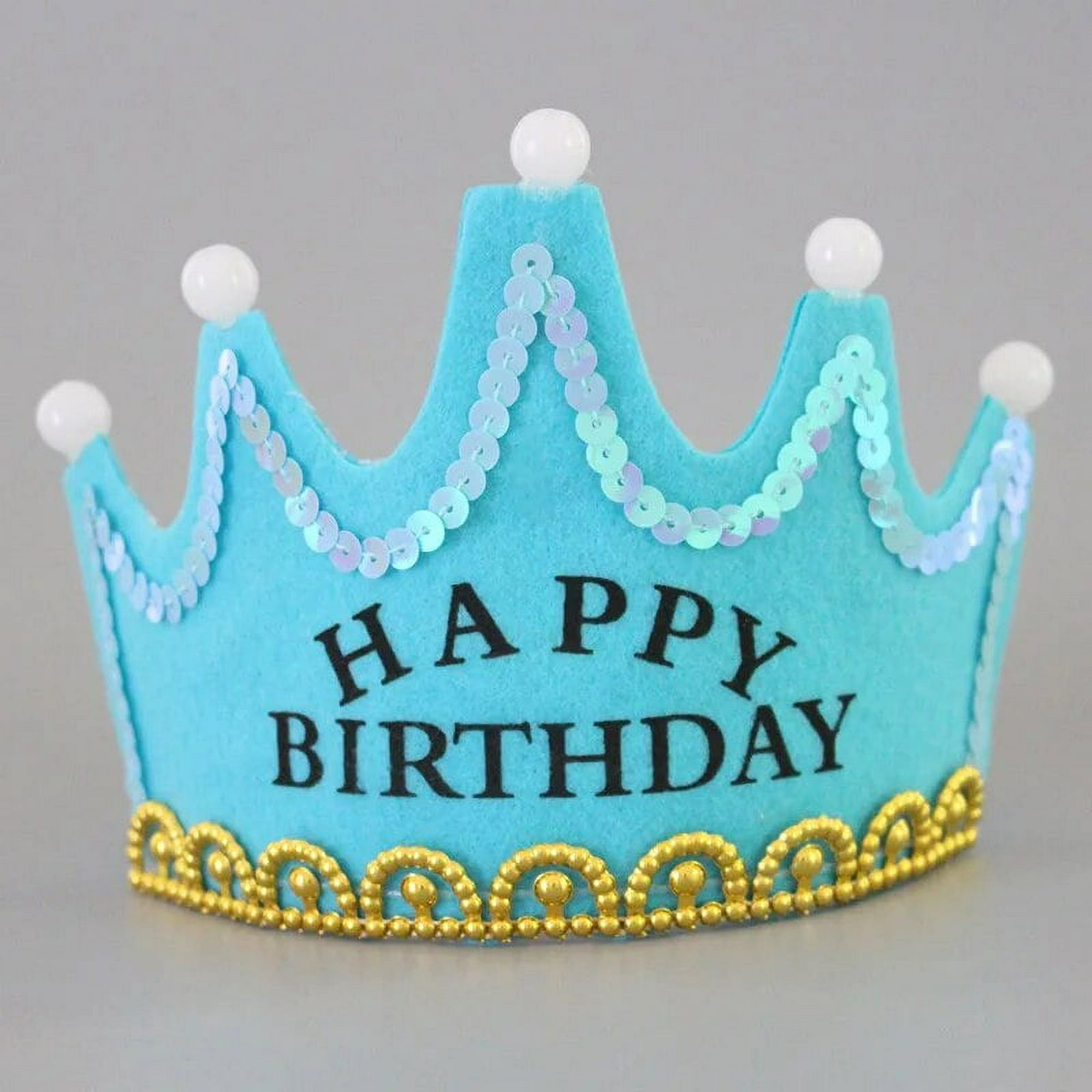 Sombrero de fiesta de cumpleaños de bebé, diadema de corona de princesa,  decoraciones de cumpleaños de