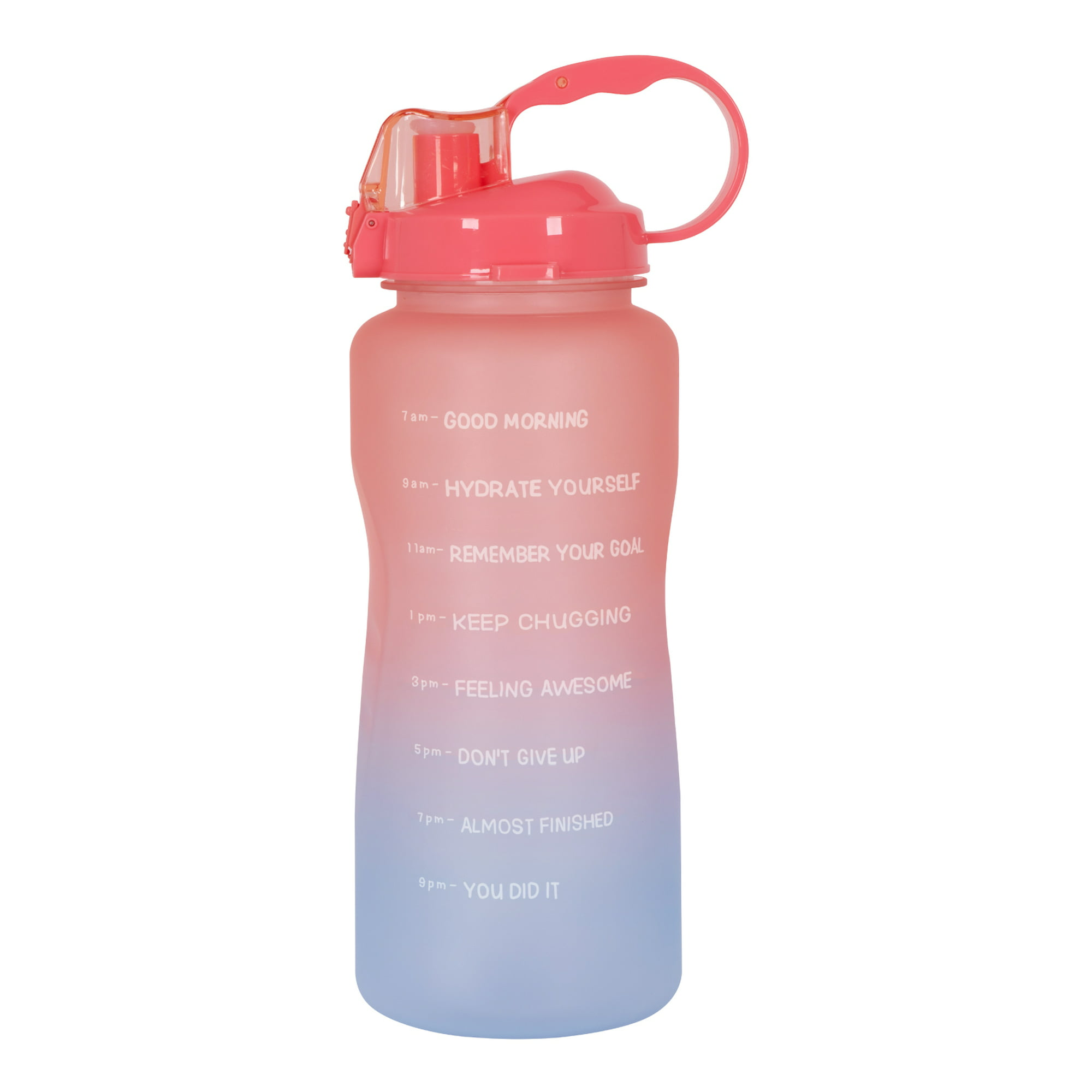 Botella de agua onof bap-2.2l 2.2 litros termo de agua rojo azul con marcador de tiempo