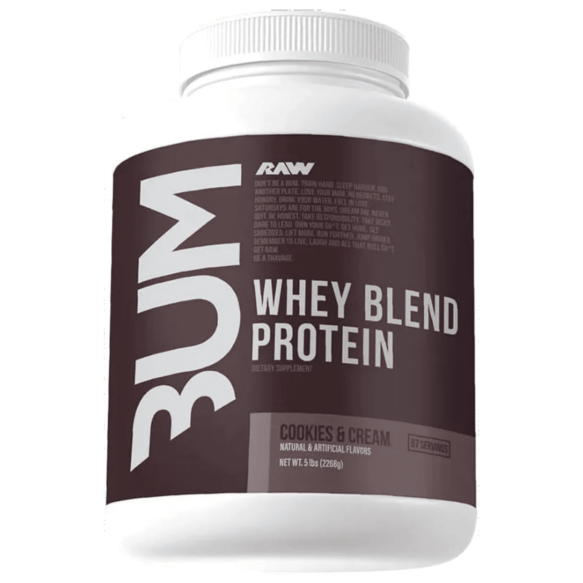 Proteína raw cbum whey blend protein 5 lb cookies and cream