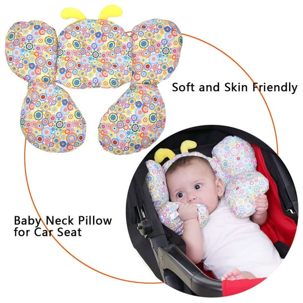 Almohada de viaje para bebé, almohada de apoyo para la cabeza y el cuello  para asiento de coche, para bebés de 0 a 4 años, cochecito, almohada para  el cuello para niños