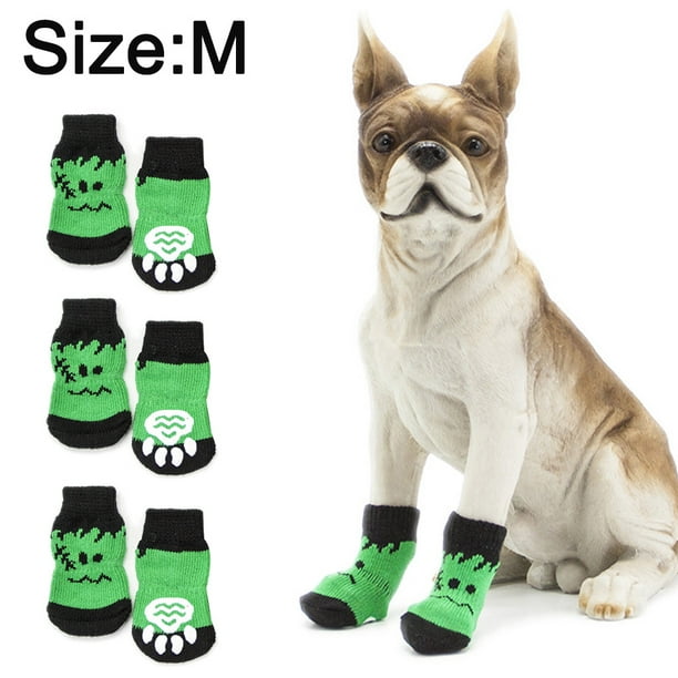 Calcetines para perros Calcetines para mascotas calcetines de algodón  antideslizantes cubre pies par MFZFUKR CPB-US-FXT32-2