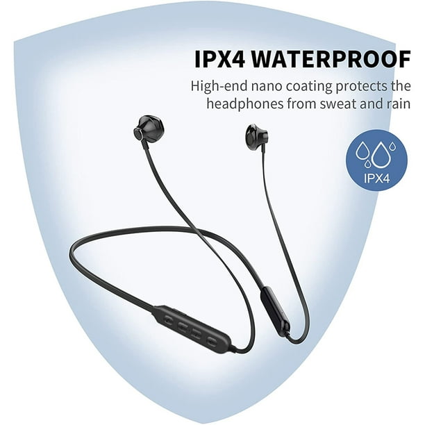 Auriculares Bluetooth V5.0, 10 horas de reproducción, auriculares  inalámbricos ligeros, auriculares deportivos con micrófono, auriculares  compatibles para correr en el gimnasio Ormromra 223074-1