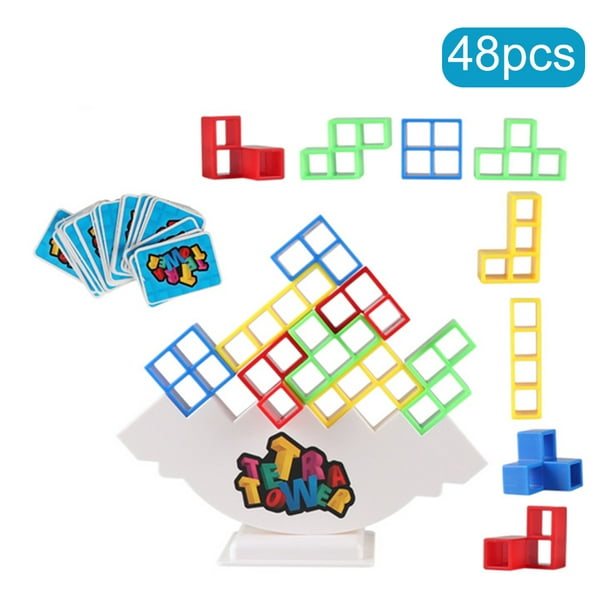 Juego De Equilibrio Tetra Tower Divertidos juguetes apilables,  entrenamiento de equilibrio sin tóxicos para niños y niñas, 48 ​​piezas