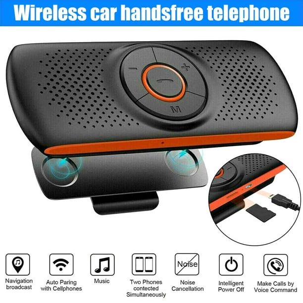Altavoz Bluetooth para coche, accesorios móviles con guía de voz