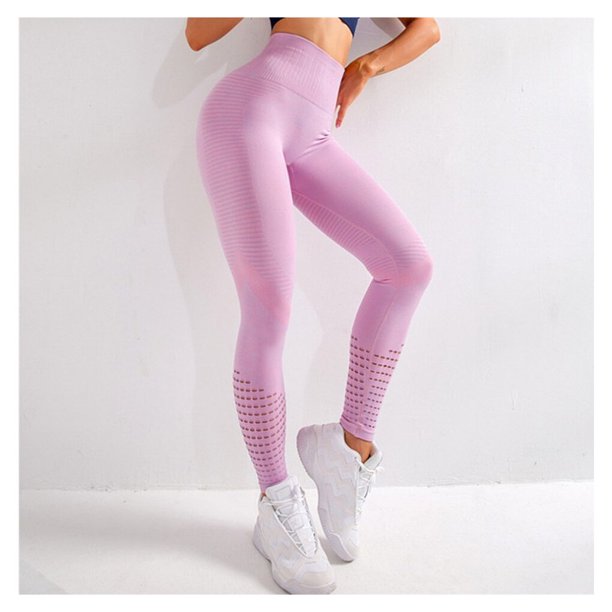 Pantalones De Yoga De Color Sólido, Leggings Deportivos De Alta Elasticidad  Para Correr Y Hacer Ejercicio, Ropa Deportiva Para Mujeres