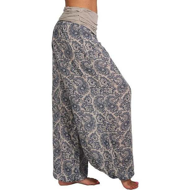 Pantalones de harén de pierna ancha para mujer Aladdin Boho Hippy Pantalones  de yoga sueltos Tallas grandes-Albaricoque-XL Bolígrafo Bolígrafo Bolígrafo  de papelería