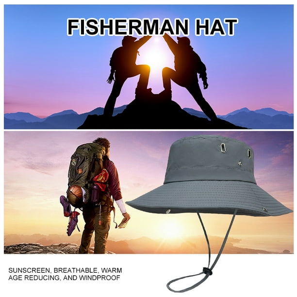 Sombrero anti-UV Sombrero de pescador transpirable Sombrero de verano de color  sólido para trabajo en el césped del jardín